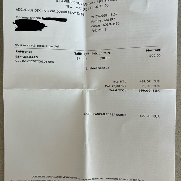 CHANEL Quilted Espadrilles, size 37, cream and black with gold accent - Picture 9 of 9